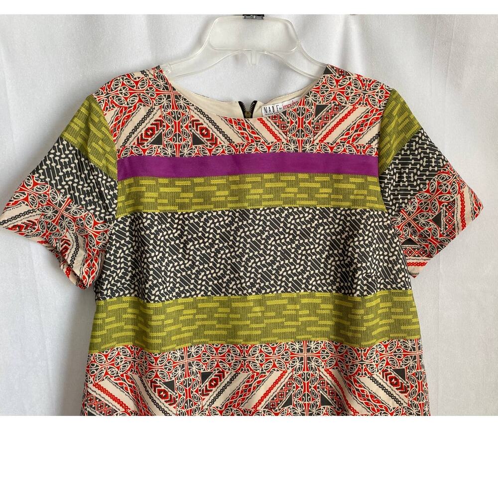 Made Fashion Week for Impulse Short Sleeve Shift Multicolor Dress Medium - Picture 2 of 8